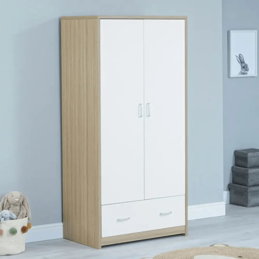 Babymore Luno 3 Piece Nursery Room Set Oak White  Babymore   