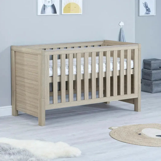 Babymore Luno Oak Cot Bed Babymore