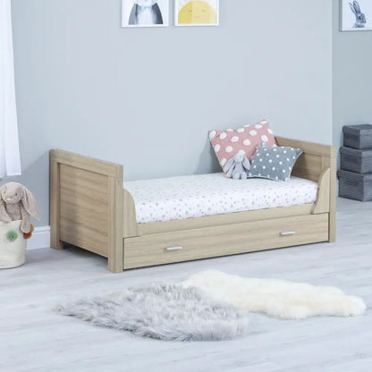 Babymore Luno Oak Cot Bed with Drawer  Babymore   