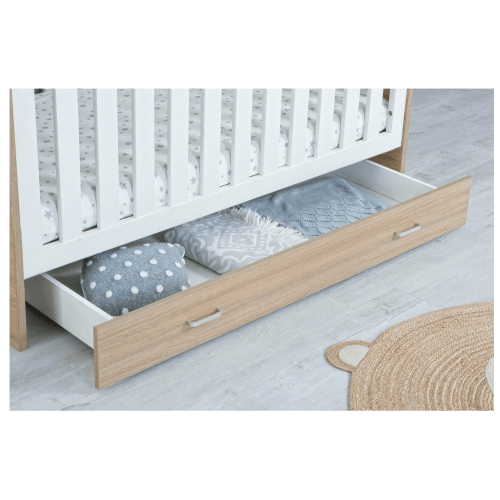 BabyMore Luno & Veni Underbed Cot bed Drawer in Oak  Babymore   