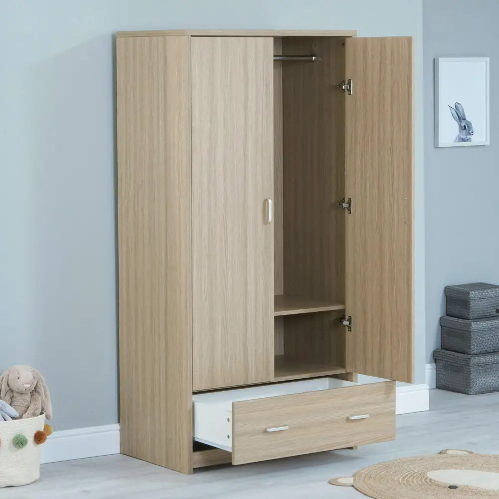 BabyMore Luno Veni Wardrobe in Oak  Babymore   