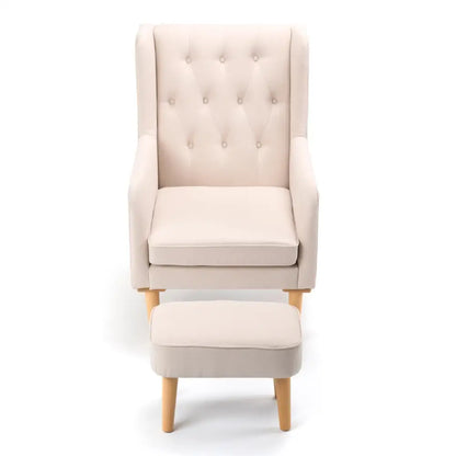Babymore Lux Cream Nursery Chair with Stool  Babymore   