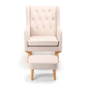 Babymore Lux Cream Nursery Chair with Stool  Babymore   