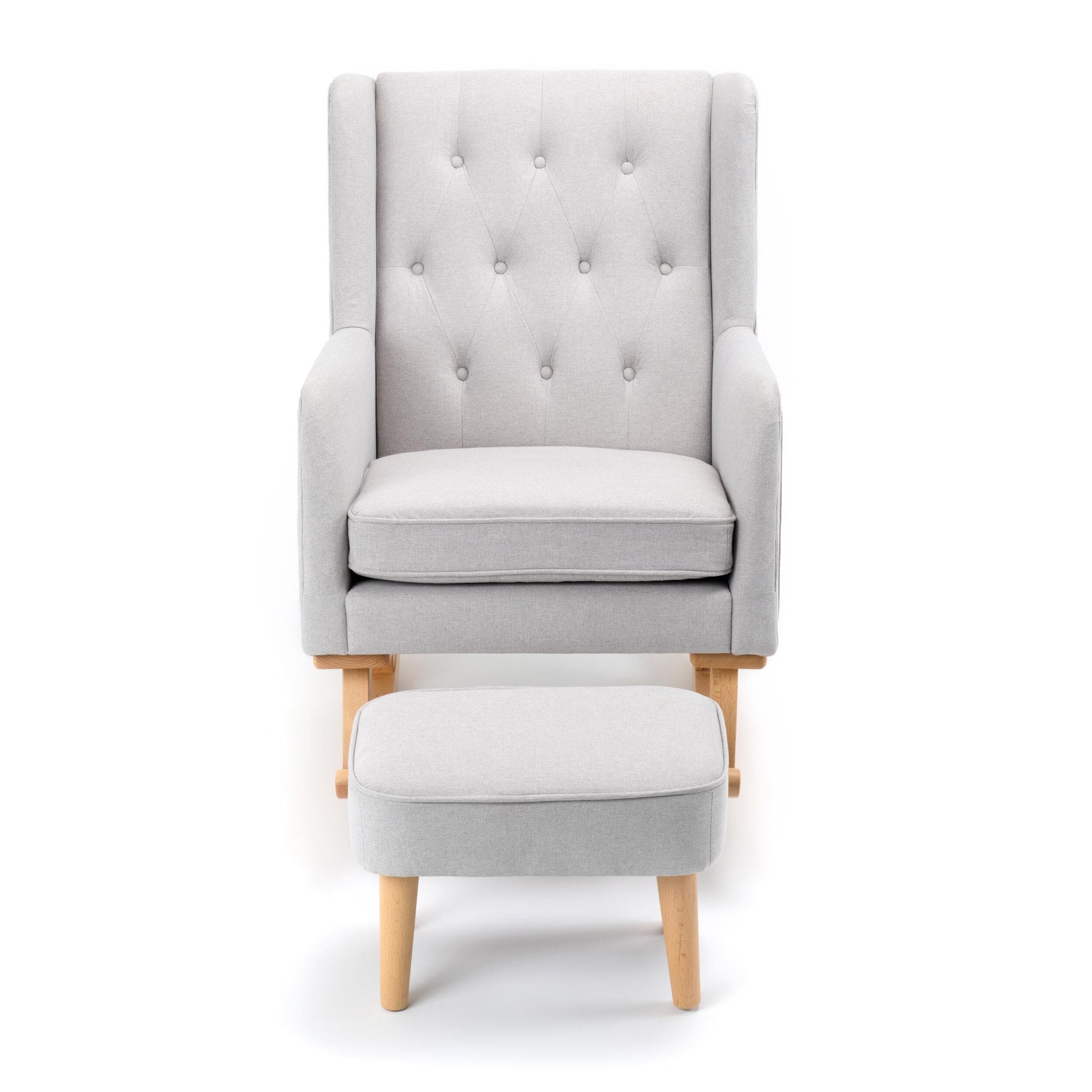 Babymore Lux Grey Nursery Chair and Stool  Babymore   