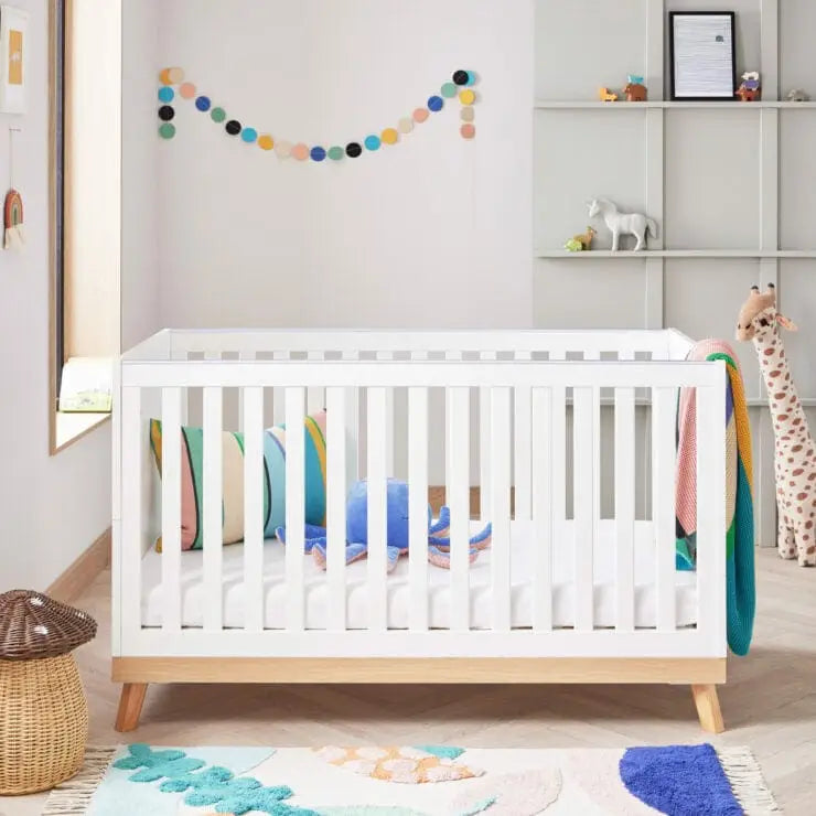 Babymore Mona White Cot Bed BabyMore