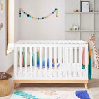 Babymore Mona White Cot Bed BabyMore