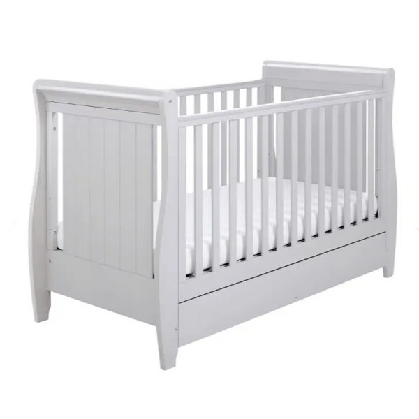 Babymore Stella Grey Cot Bed - Dropside  Babymore   