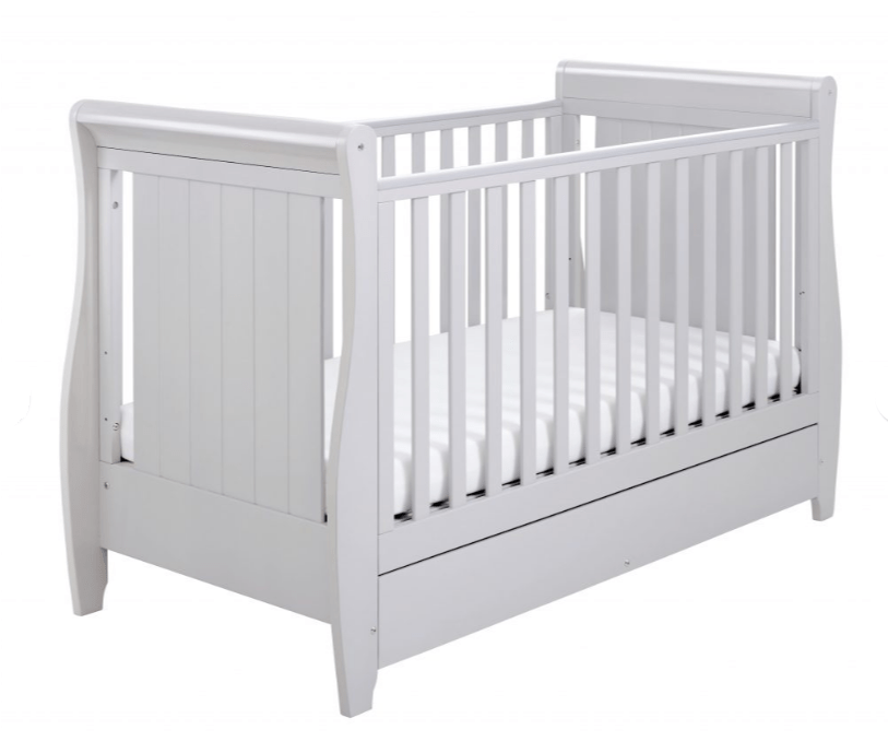 Babymore Stella Grey Cot Bed - Dropside  Babymore   