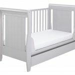 Babymore Stella Grey Cot Bed - Dropside  Babymore   