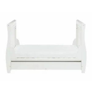 Babymore Stella White Cot Bed - Dropside  Babymore   