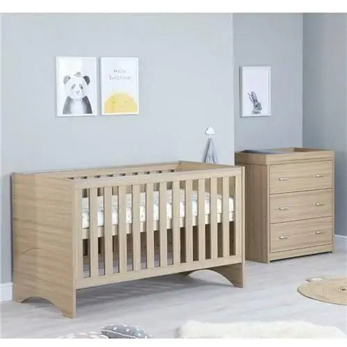 Babymore Veni 2 Piece Nursery Room Set - Oak  Babymore   