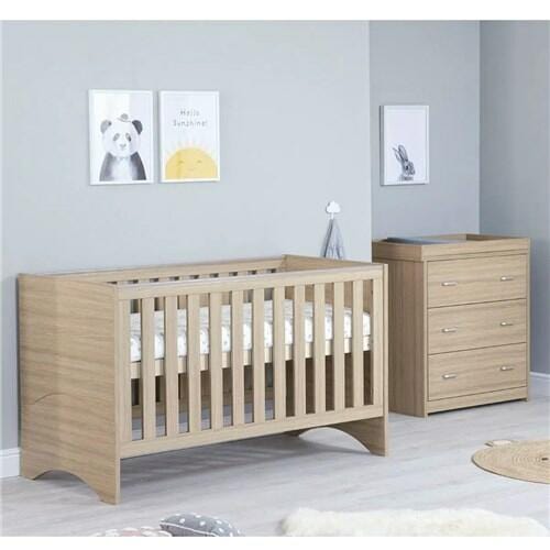 Babymore Veni 2 Piece Nursery Room Set - Oak  Babymore   