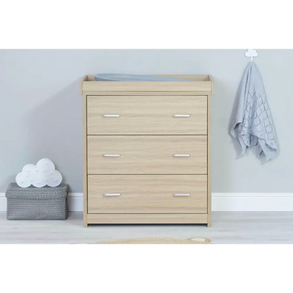 Babymore Veni 3 Piece Nursery Room Set - Oak Babymore