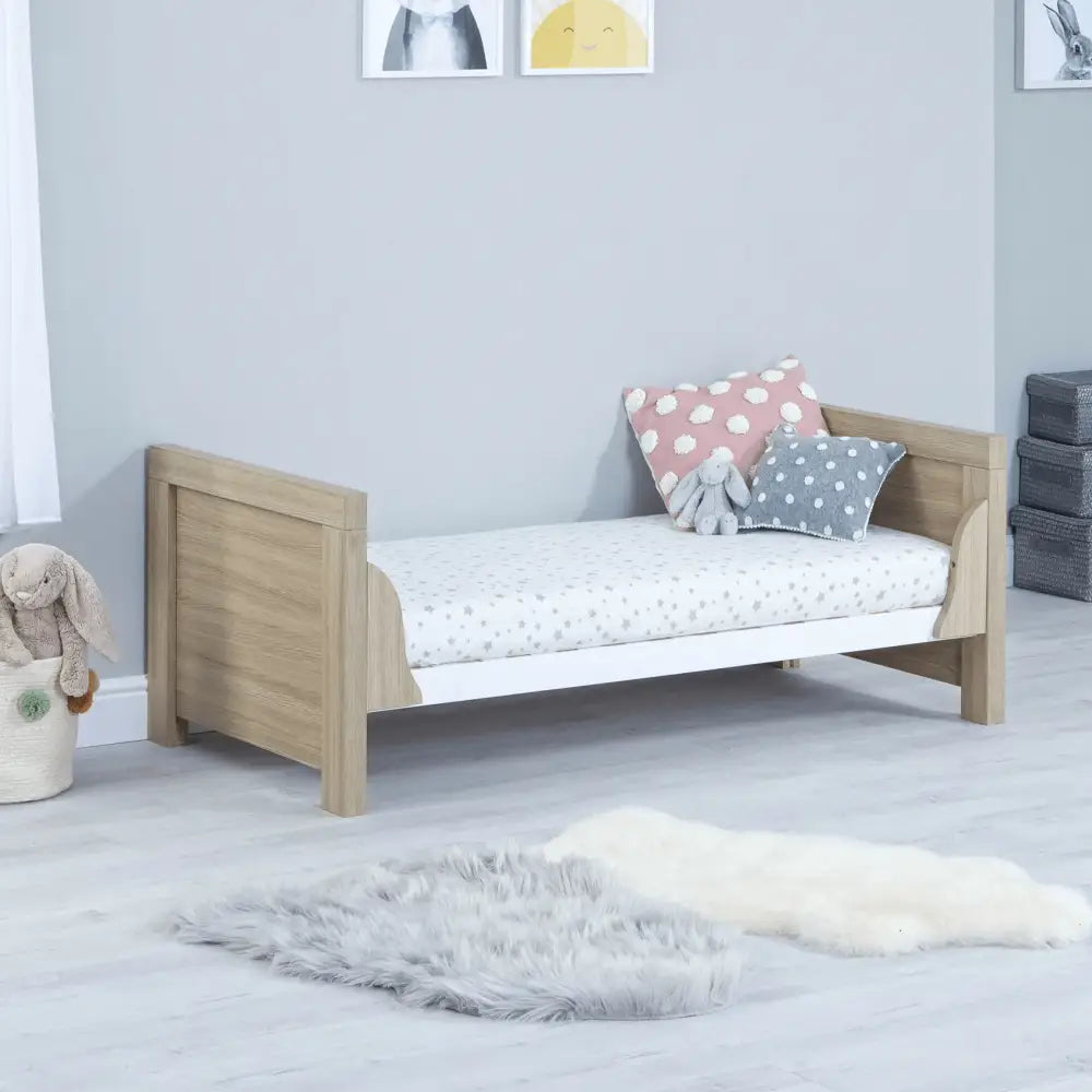 Babymore Veni 3 Piece Nursery Room Set with Drawer - Oak White Babymore
