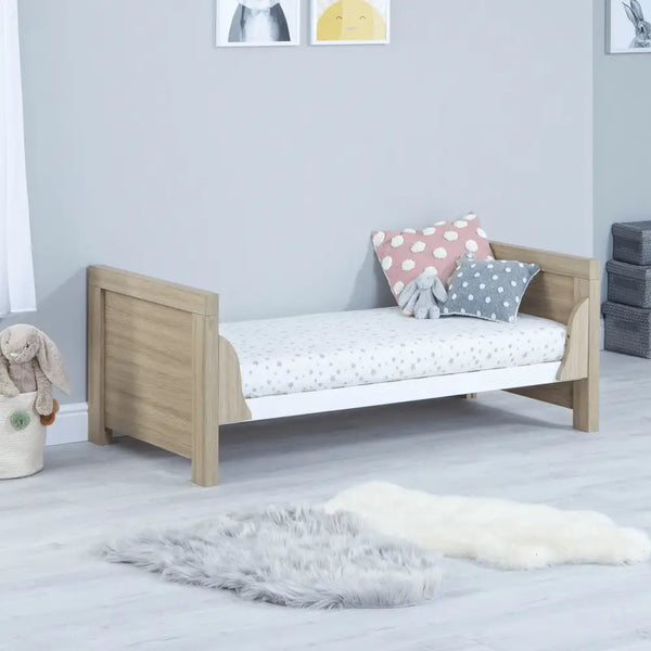 Babymore Veni 3 Piece Nursery Room Set with Drawer - Oak White Babymore