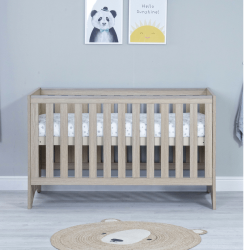 Babymore Veni Oak Cot Bed  Babymore   