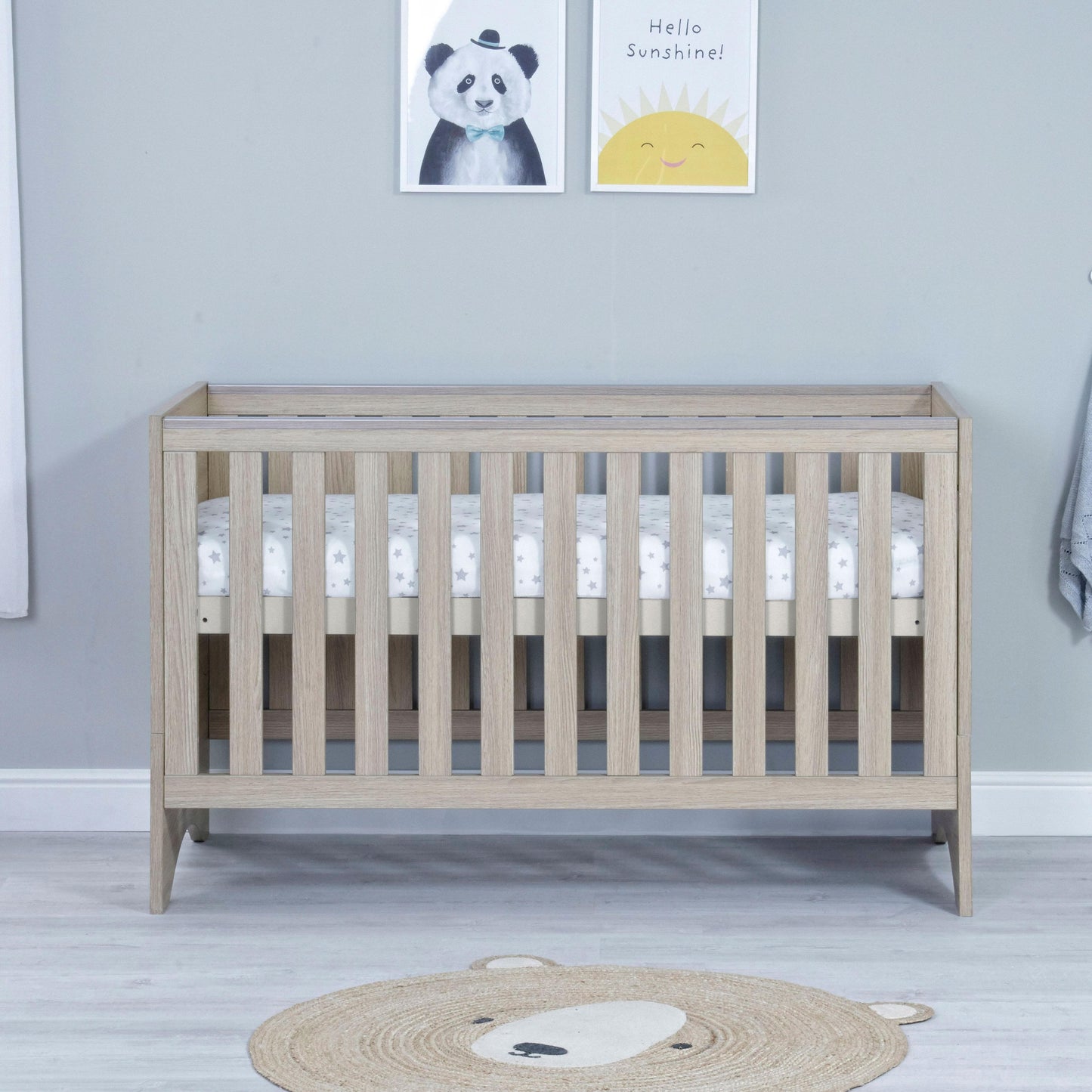 Babymore Veni Oak Cot Bed  Babymore   