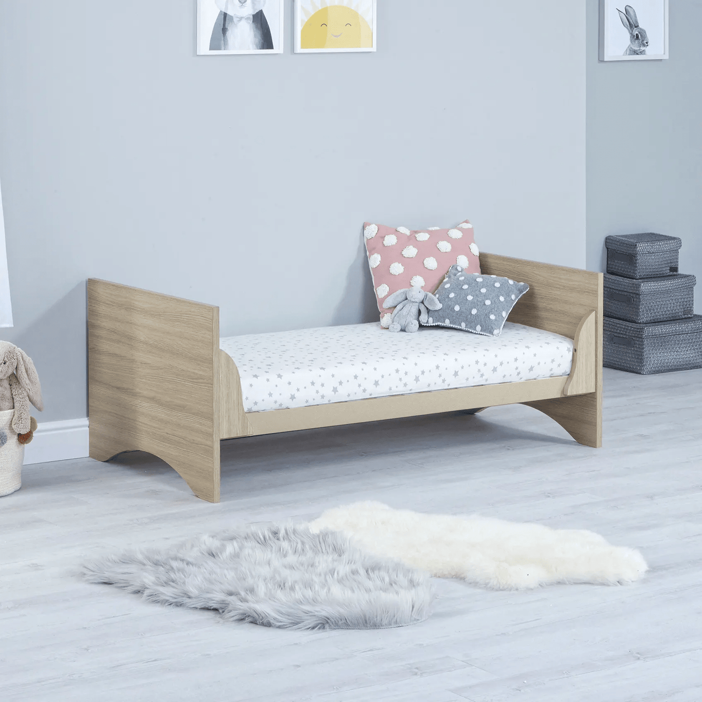 Babymore Veni Oak Cot Bed  Babymore   