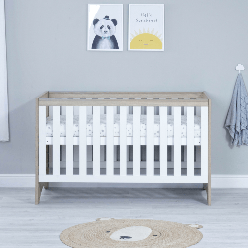 Babymore Veni White Oak Cot Bed  Babymore   