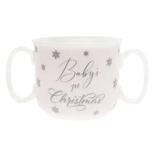 Baby's First Christmas Twin Handle Cup - Pink  My Store   