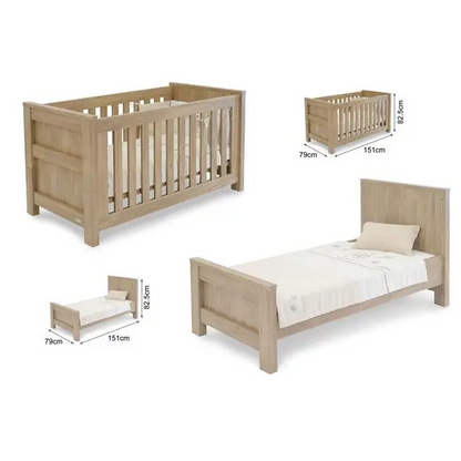 BabyStyle Bordeaux 3 Piece Nursery Furniture Room Set + Free Sprung Mattress  BabyStyle   