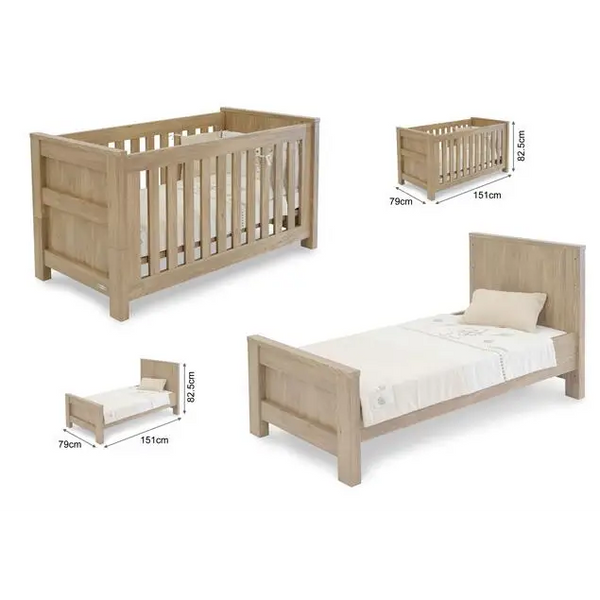 BabyStyle Bordeaux 3 Piece Nursery Furniture Room Set + Free Sprung Mattress  BabyStyle   