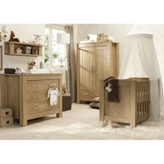 BabyStyle Bordeaux 3 Piece Nursery Furniture Room Set + Free Sprung Mattress