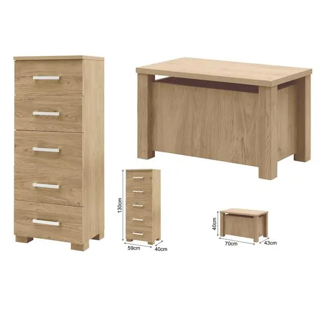 BabyStyle Bordeaux Oak 2 Piece Nursery Furniture Room Set  BabyStyle   