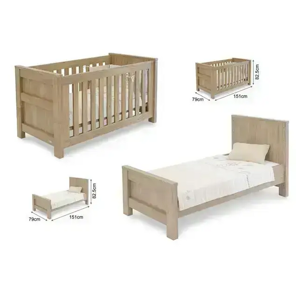 BabyStyle BabyStyle Bordeaux Oak Cot Bed