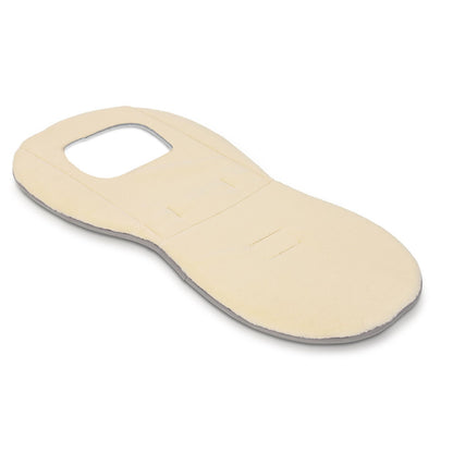 Beige insole with gray border and oval heel cutout for oyster 4 buttermilk ultimate travel system capsule 360 car seat