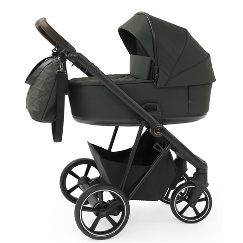 Babystyle Prestige Vogue Spruce 2 in 1 Pram Package  BabyStyle Active Black Chassis - Brown Handle  