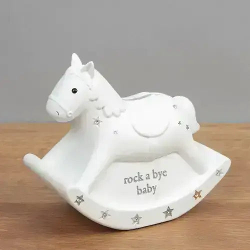 Bambino's Bambino White Rocking Horse Money Box