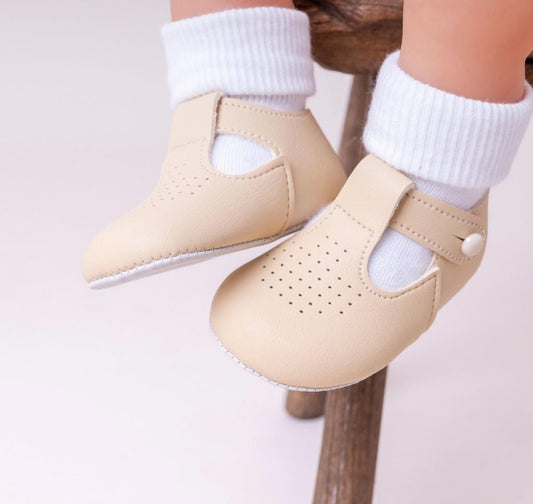 Baypod Baby T Bar soft soled shoes  Biscuit General Baypods   