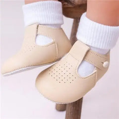 Baypod Baby T Bar soft soled shoes - Biscuit