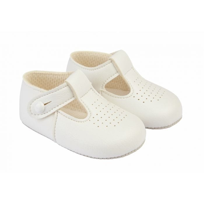 Baypod Baby White T Bar soft soled shoes  Baypods   