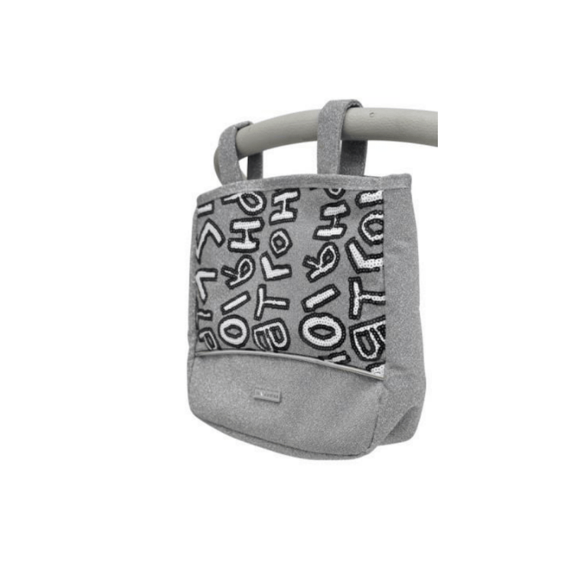 Bebecar dolls Pram Special Edition - Grey Letters  Bebecar   