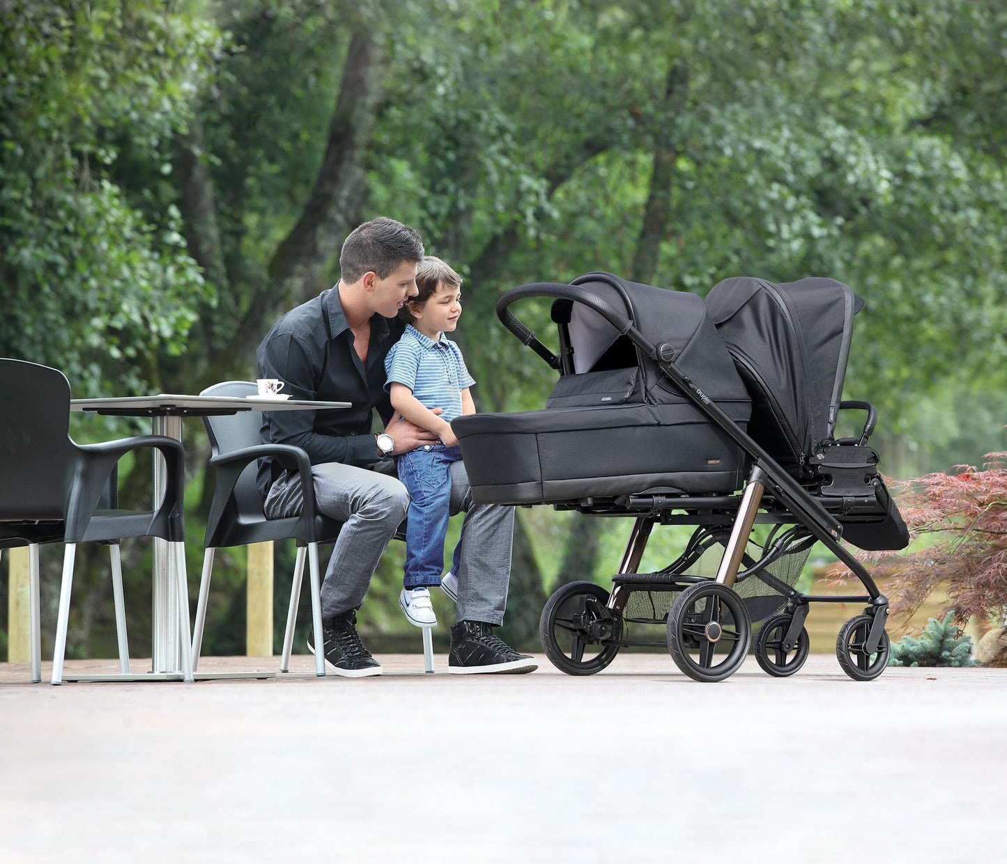 Bebecar Dupla Double Compact Stroller - Black  Bebecar   