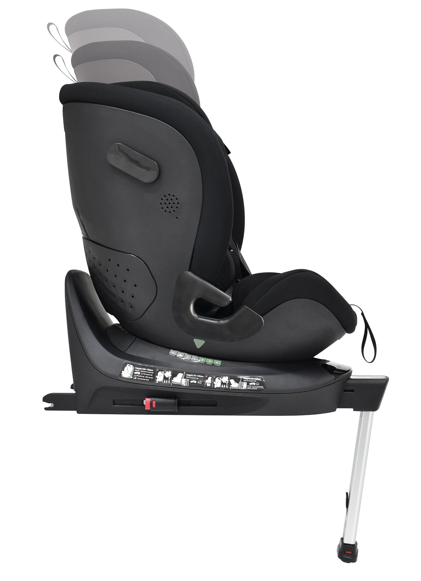 Bebecar E-Rodea Spin Car Seat 40cm-150cm -Black Bebecar