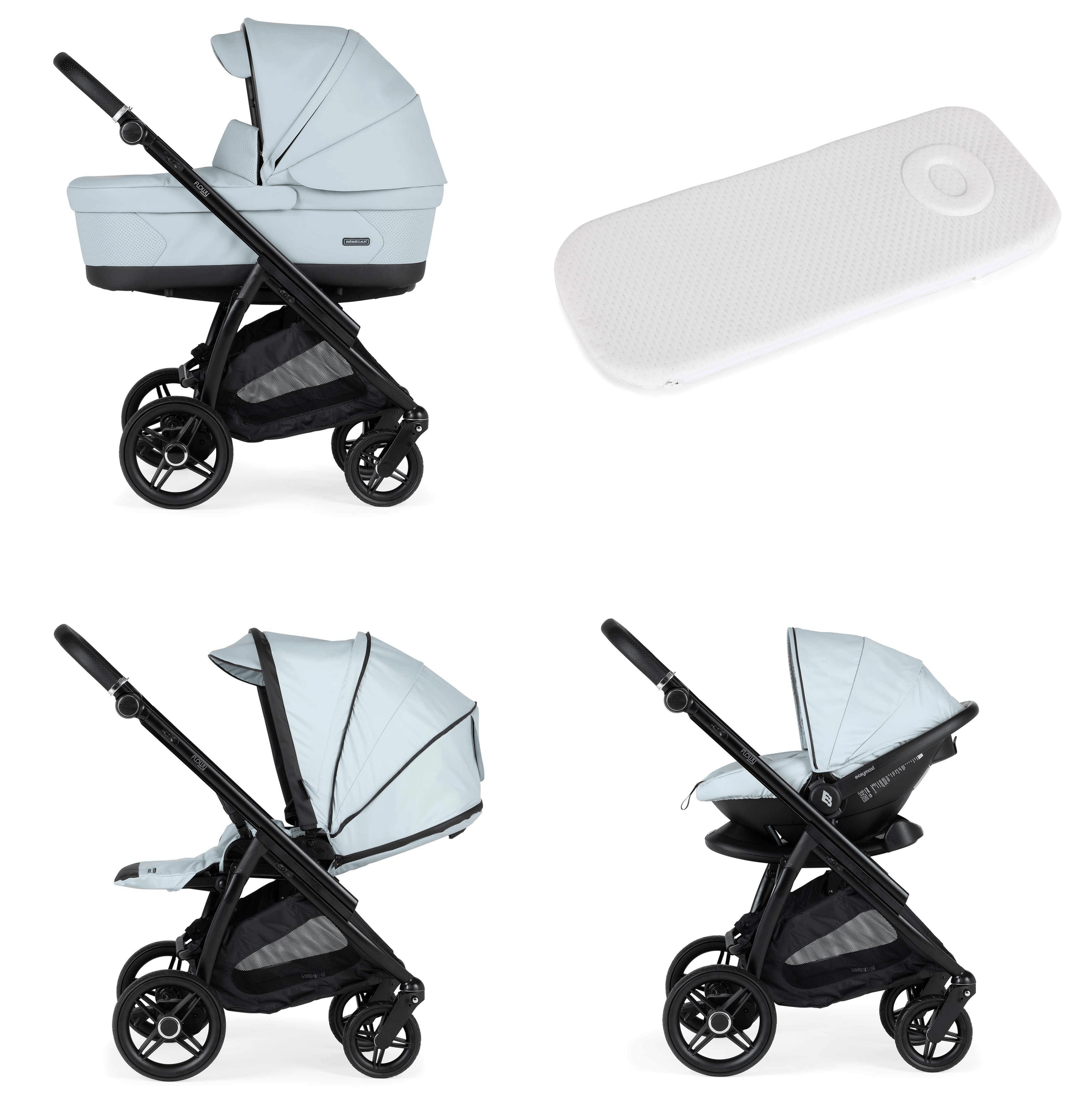 Bebecar Flowy 3 in 1 Travel System - Blue  Bebecar   