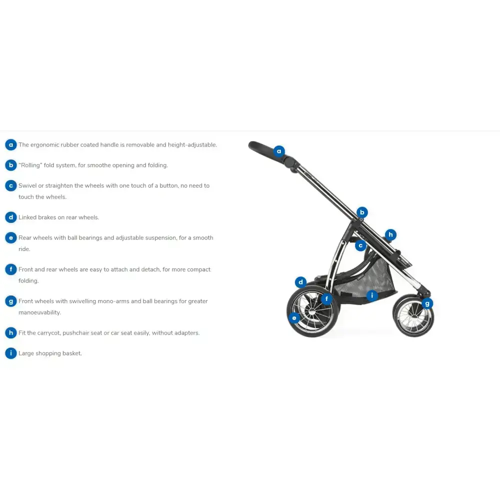 Bebecar Bebecar Ip-Op Pewter 3 in 1 Travel System