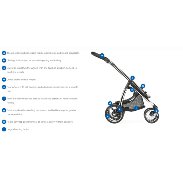 Bebecar Ip-Op Silver Grey 2 in 1 Travel System Bebecar