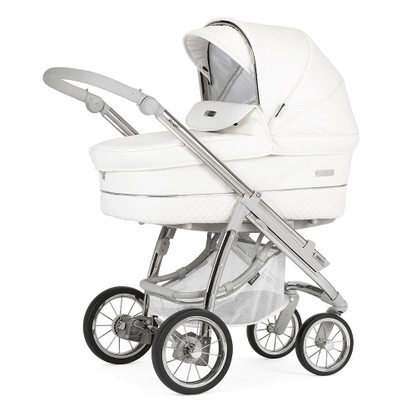 Bebecar Ip-Op White Delight Travel System - New 2025 Lie Flat Car Seat Bebecar