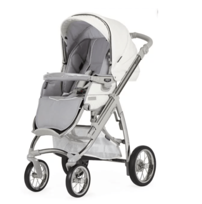 Bebecar Ip-Op White Delight Travel System - New 2025 Lie Flat Car Seat Bebecar