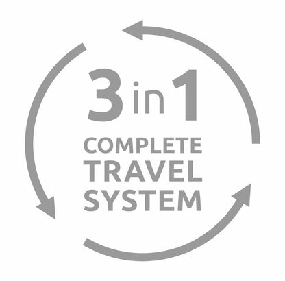 Bebecar Ip-Op White Delight Travel System - New 2025 Lie Flat Car Seat Bebecar