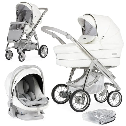 Bebecar Ip-Op White Delight Travel System - New 2025 Lie Flat Car Seat Bebecar