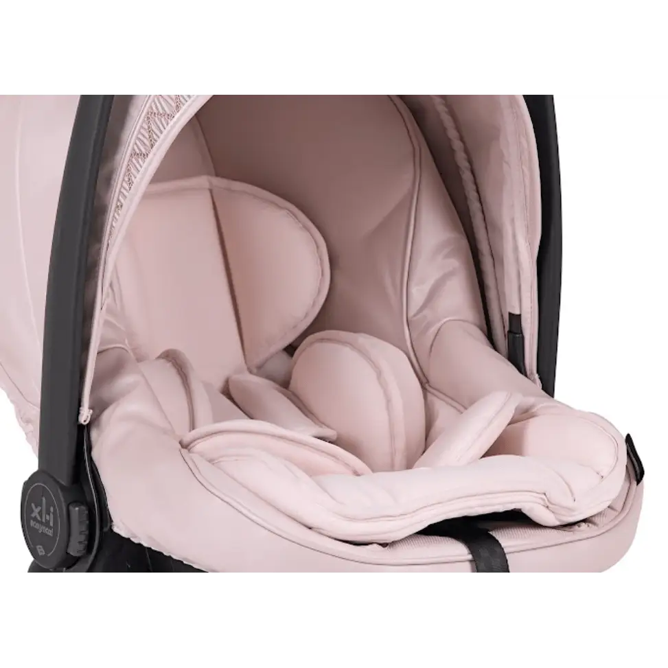 Bebecar Lie Flat Car Seat - Woven Pink Bebecar