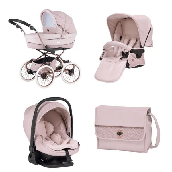 Bebecar Stylo Woven Pink 3 in 1 Travel System - New 2025 Prive Range Bebecar
