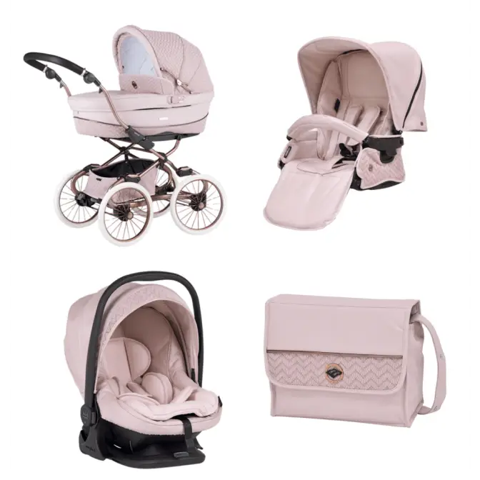 Bebecar Stylo Woven Pink 3 in 1 Travel System - New 2025 Prive Range Bebecar