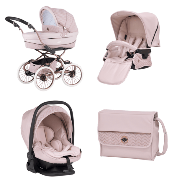 Bebecar Stylo Woven Pink 3 in 1 Travel System - New 2025 Prive Range Bebecar