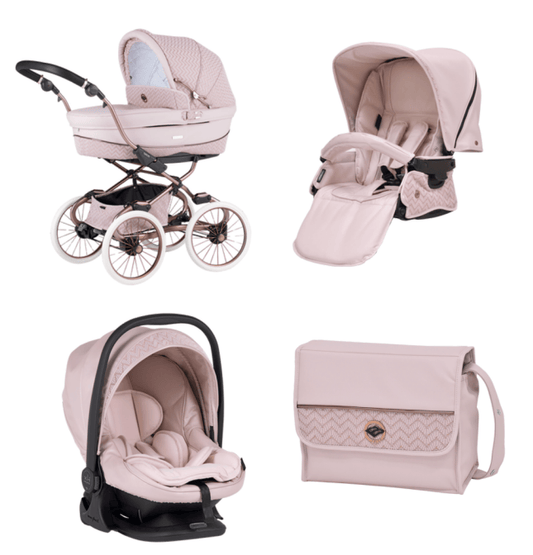 Bebecar Stylo Woven Pink 3 in 1 Travel System - New 2025 Prive Range Bebecar